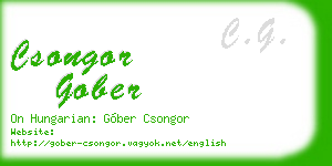 csongor gober business card