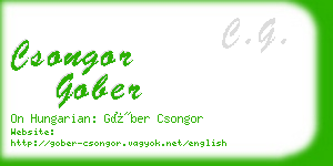 csongor gober business card